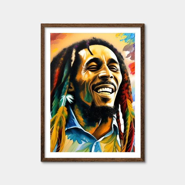 Bob Marley Colorful Wall Art — Framed Print Format preview