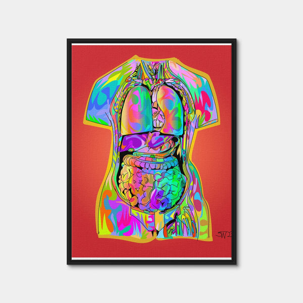 Body Organs Wall Art — Framed Canvas Format preview