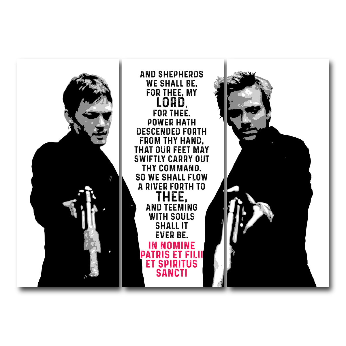 AUTO-MOCKUP WHITE | Boondock Saints | 3 Piece | Gallery Wrap Canvas | group=8x18