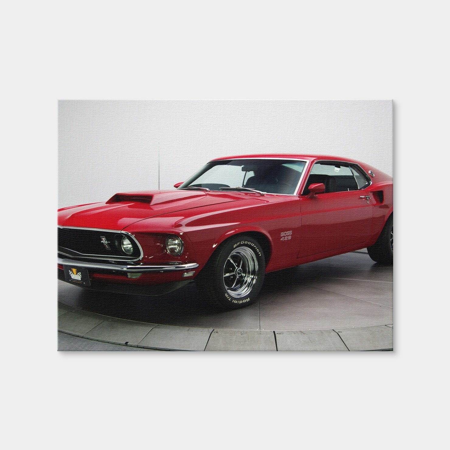 AUTO-MOCKUP WHITE | Boss 429 Mustang | 1 Piece | Gallery Wrap Canvas | group=4x3