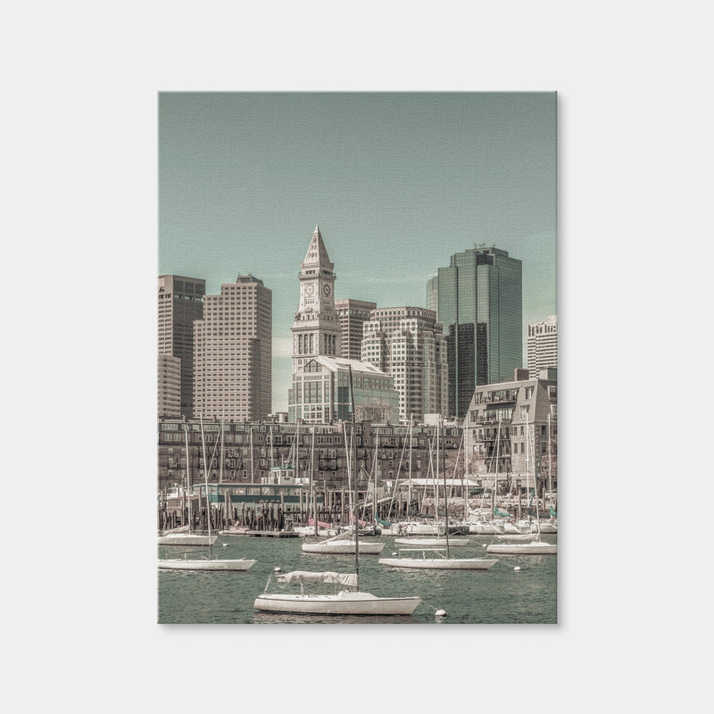 AUTO-MOCKUP WHITE | Boston Cityscape North End | 1 Piece | Gallery Wrap Canvas | group=3x4