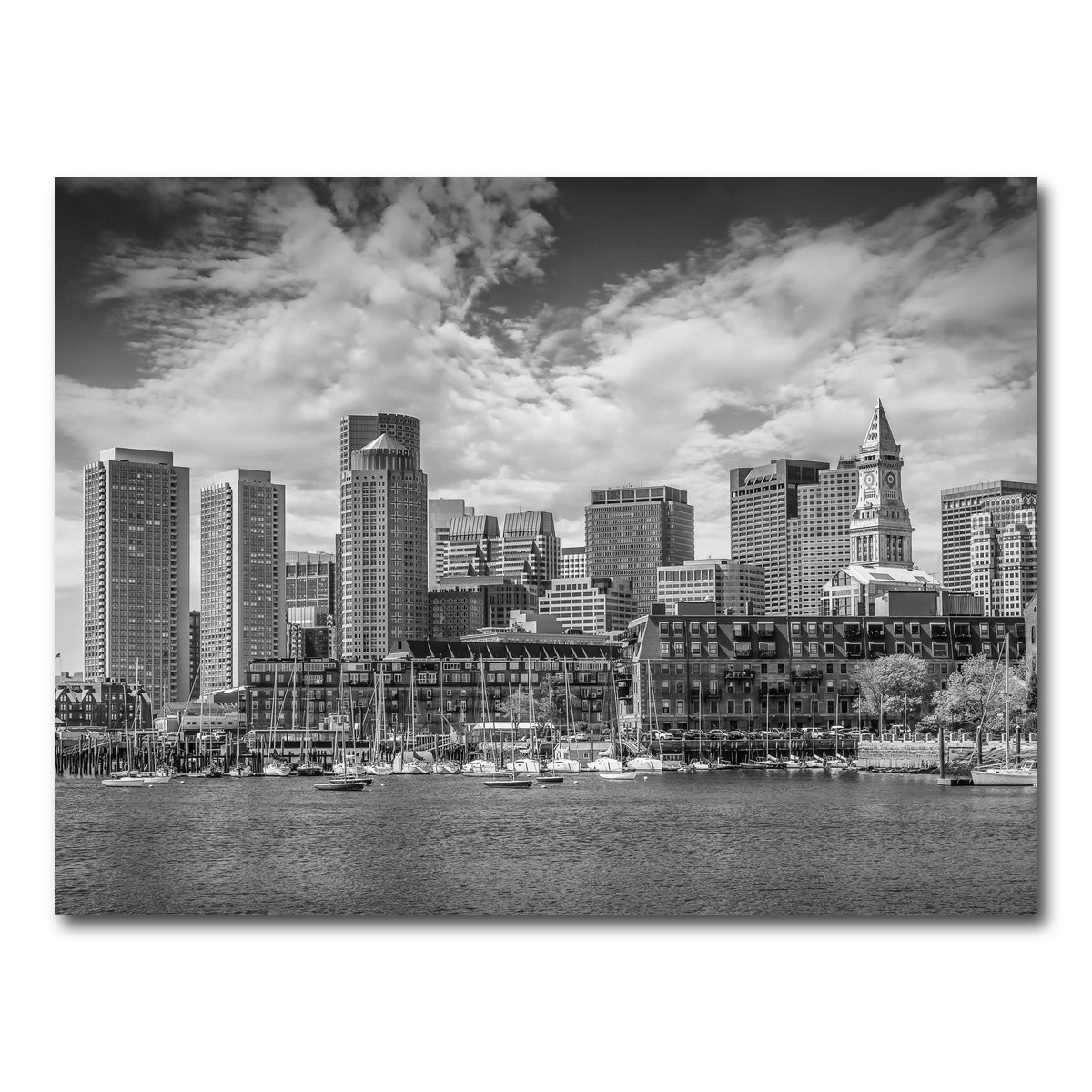 AUTO-MOCKUP WHITE | Boston Skyline North End | 1 Piece | Gallery Wrap Canvas | group=4x3