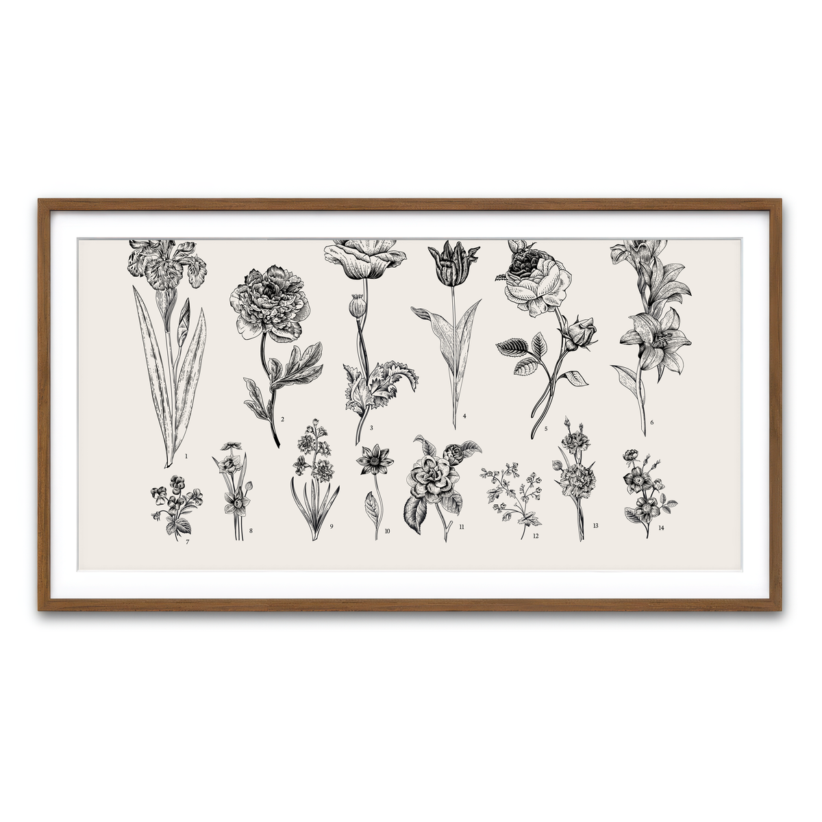 Framed Print 2x1 Walnut