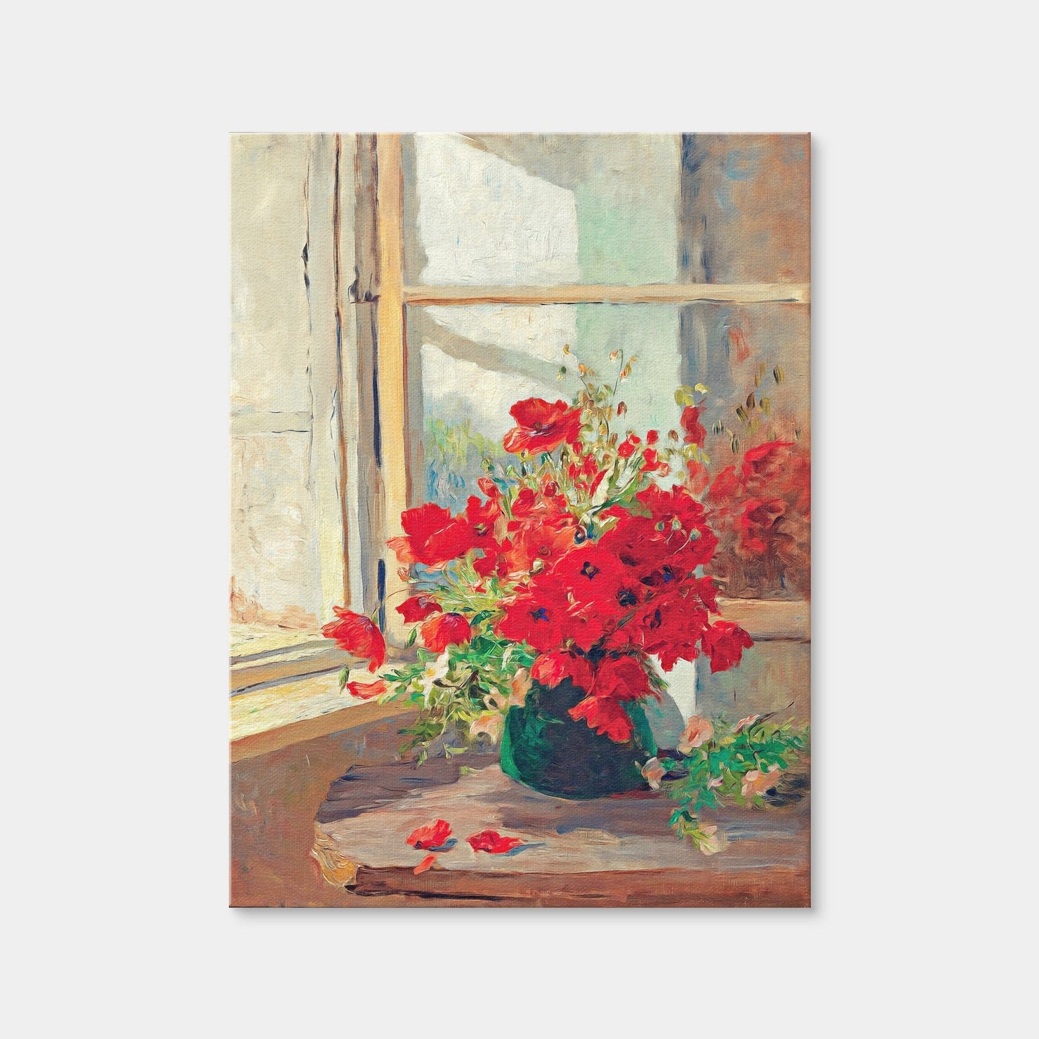 AUTO-MOCKUP WHITE | Bouquet of Poppies | 1 Piece | Gallery Wrap Canvas | group=3x4