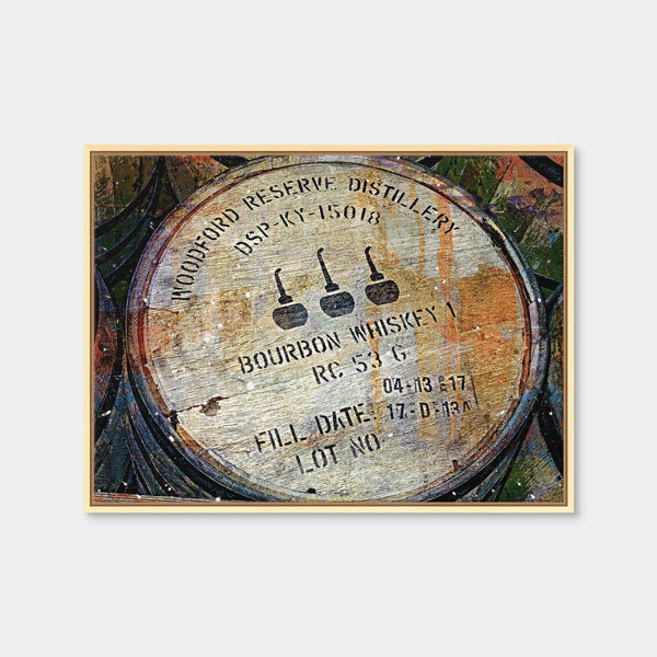 Bourbon Barrel Wall Art — Framed Canvas Format preview
