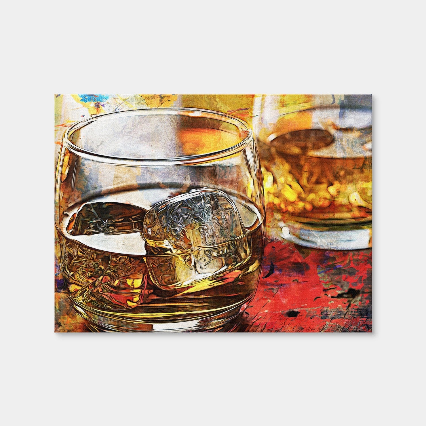 AUTO-MOCKUP WHITE | Bourbon Whiskey Abstract | 1 Piece | Gallery Wrap Canvas | group=4x3