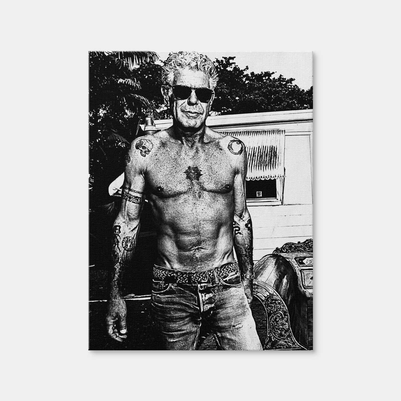 AUTO-MOCKUP WHITE | Bourdain Ripped in Ink | 1 Piece | Gallery Wrap Canvas | group=3x4