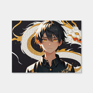 AUTO-MOCKUP WHITE | Boy with Dragon | 1 Piece | Gallery Wrap Canvas | group=4x3