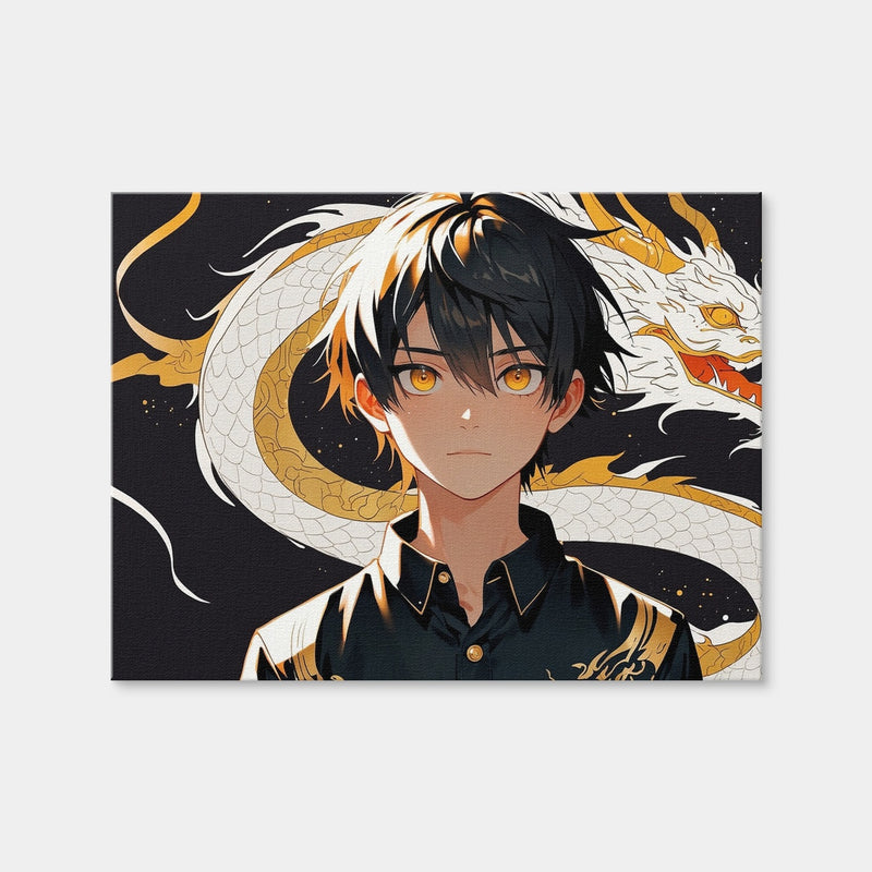 AUTO-MOCKUP WHITE | Boy with Dragon | 1 Piece | Gallery Wrap Canvas | group=4x3