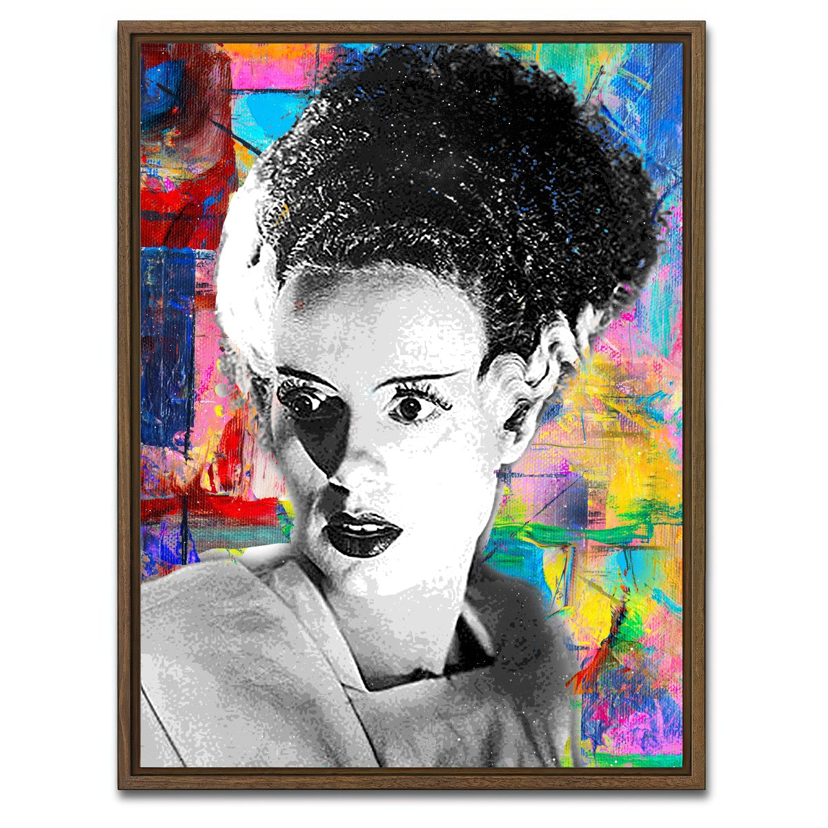 AUTO-MOCKUP WHITE | Bride of Frankenstein | 1 Piece | Walnut Framed Canvas | group=3x4