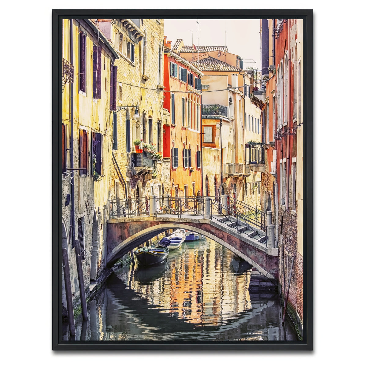 AUTO-MOCKUP WHITE | Bridge Reflection | 1 Piece | Black Framed Canvas | group=3x4