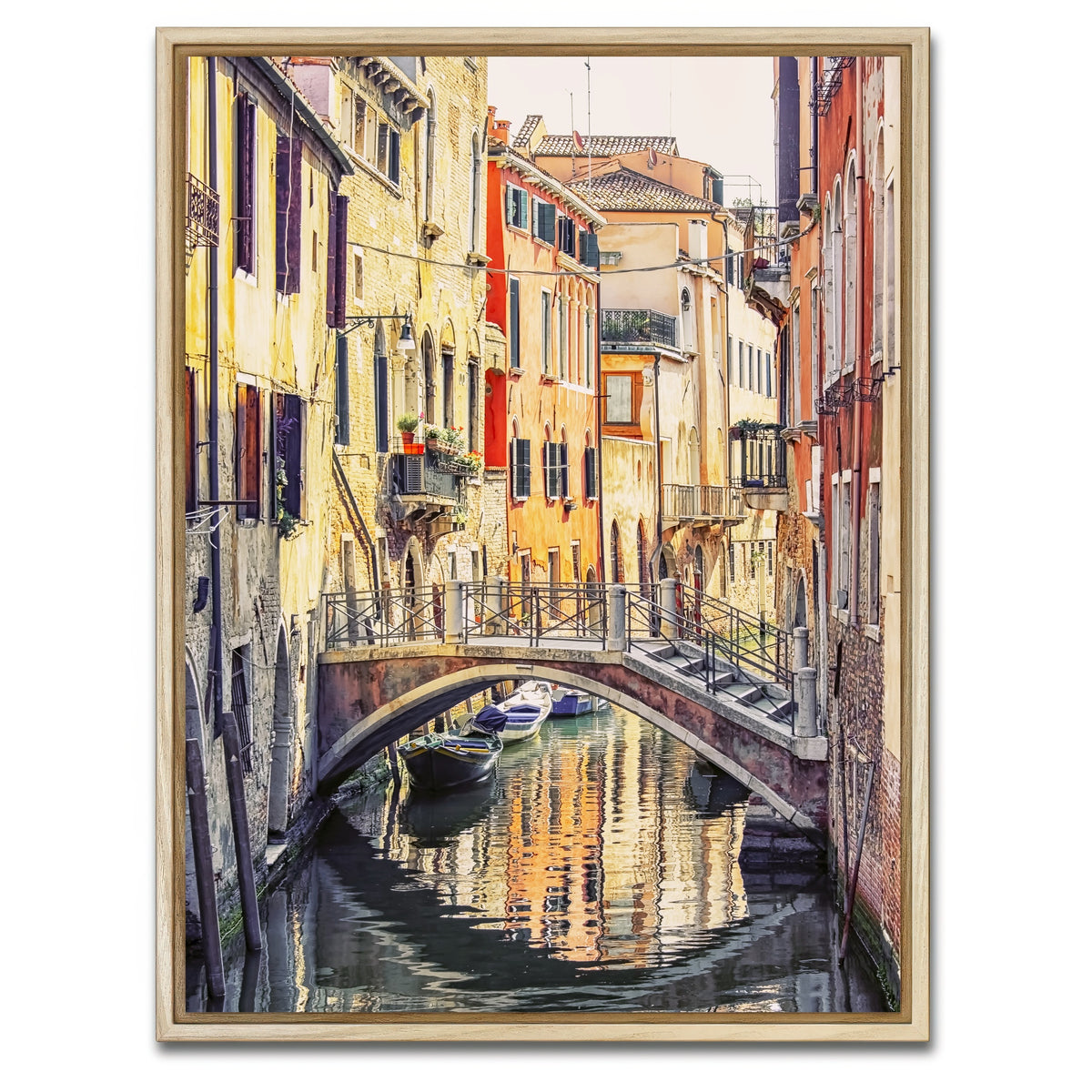 AUTO-MOCKUP WHITE | Bridge Reflection | 1 Piece | Natural Framed Canvas | group=3x4