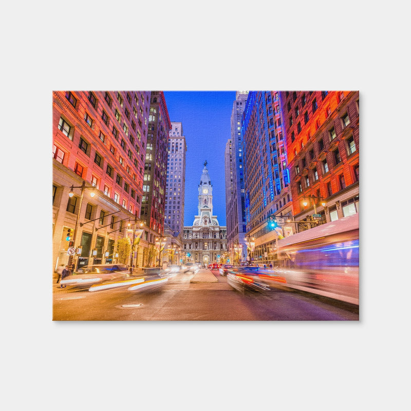AUTO-MOCKUP WHITE | Broad Street with City Hall | 1 Piece | Gallery Wrap Canvas | group=4x3
