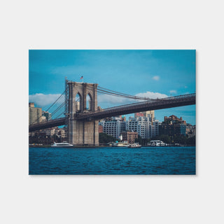 AUTO-MOCKUP WHITE | Brooklyn Bridge Blue Hour | 1 Piece | Gallery Wrap Canvas | group=4x3