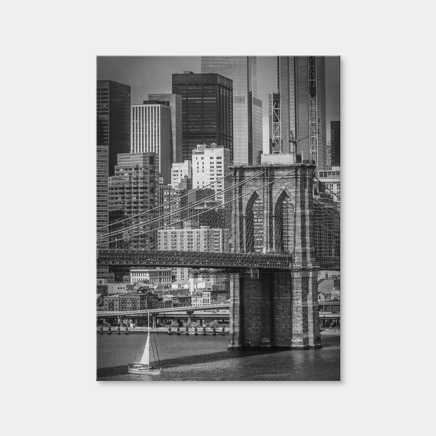 AUTO-MOCKUP WHITE | Brooklyn Bridge & Lower Manhattan | 1 Piece | Gallery Wrap Canvas | group=3x4