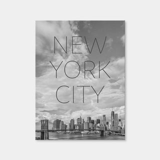 AUTO-MOCKUP WHITE | Brooklyn Bridge Text & Skyline | 1 Piece | Gallery Wrap Canvas | group=3x4