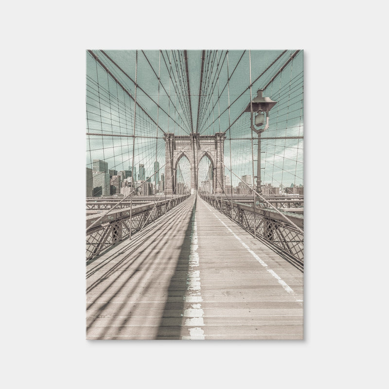 AUTO-MOCKUP WHITE | Brooklyn Bridge Vintage Style | 1 Piece | Gallery Wrap Canvas | group=3x4