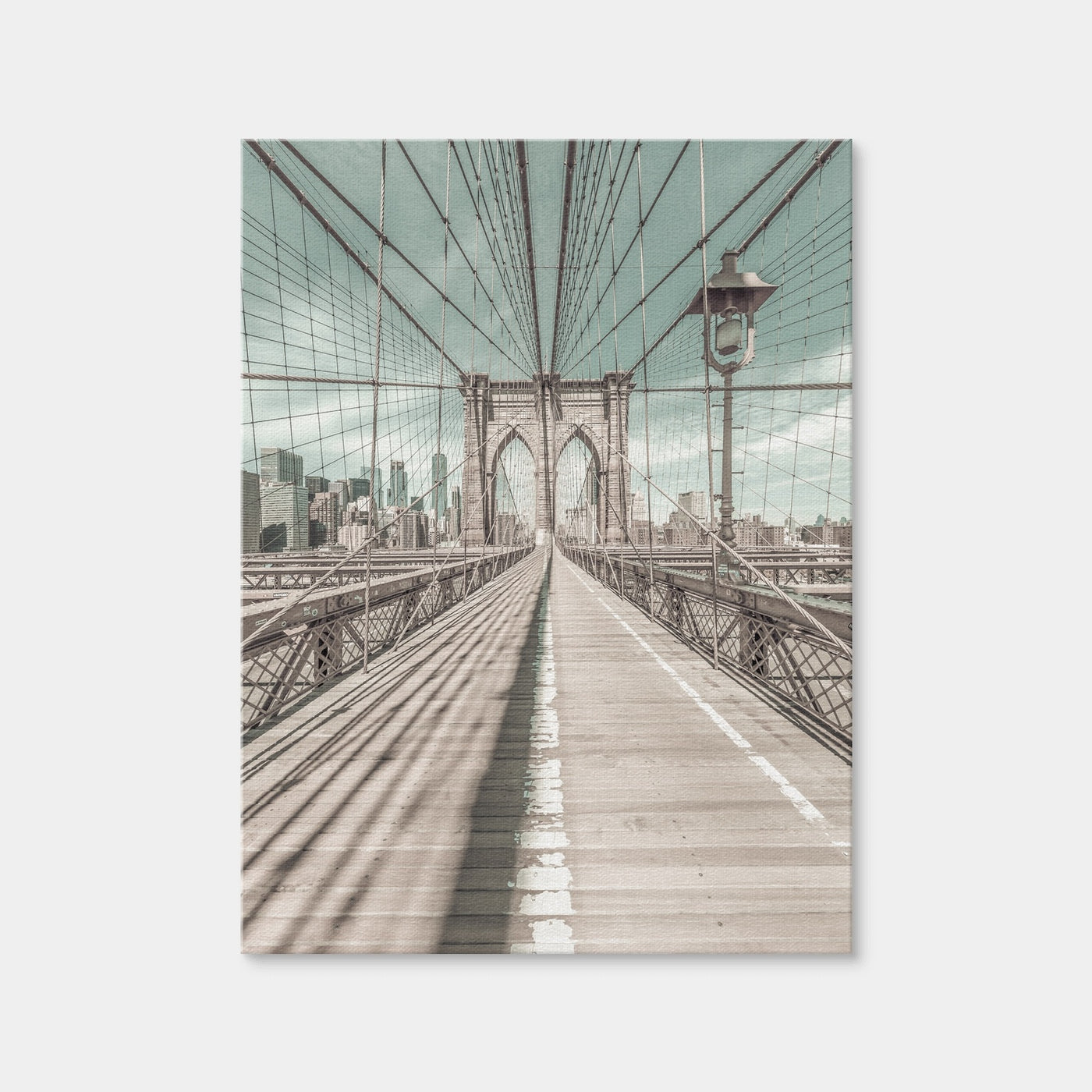 AUTO-MOCKUP WHITE | Brooklyn Bridge Vintage Style | 1 Piece | Gallery Wrap Canvas | group=3x4