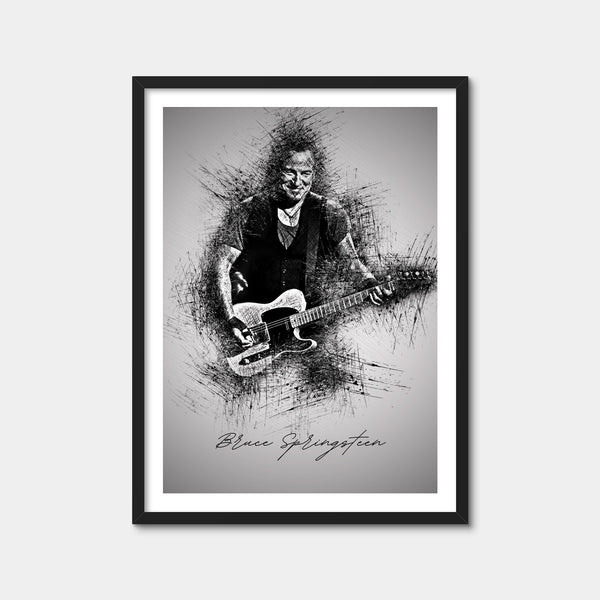 Bruce Springsteen Guitar Wall Art — Framed Print Format preview