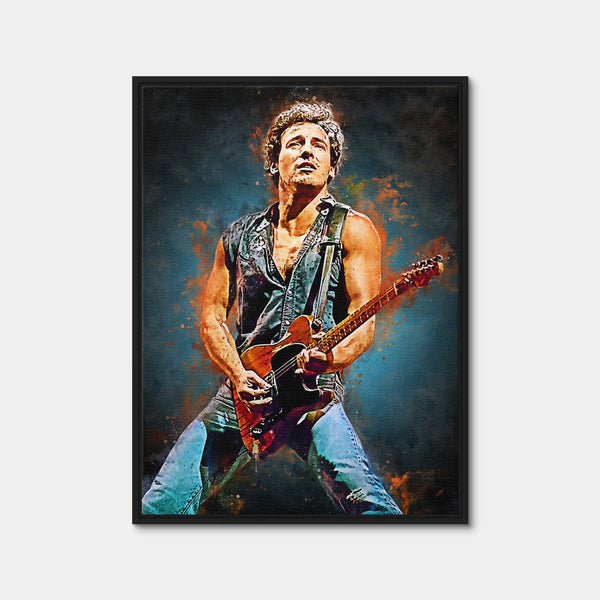 Bruce Springsteen Young Wall Art — Framed Canvas Format preview