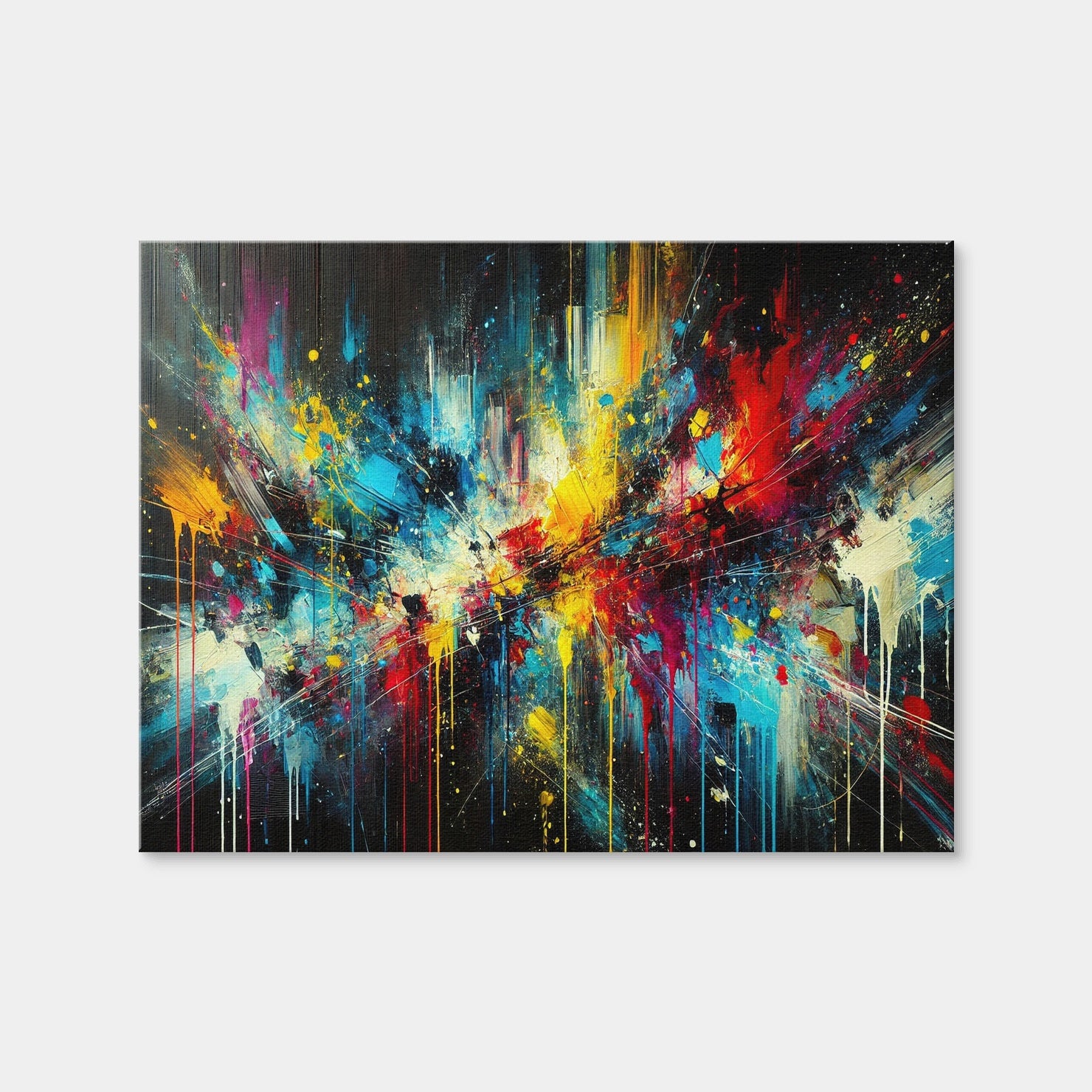 AUTO-MOCKUP WHITE | Brush Stroke and Splashes Dark | 1 Piece | Gallery Wrap Canvas | group=4x3