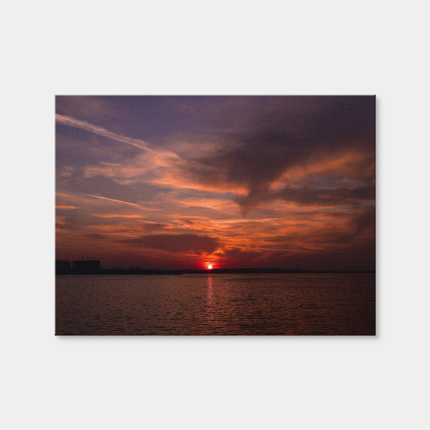 AUTO-MOCKUP WHITE | Bucharest Sunset 1 | 1 Piece | Gallery Wrap Canvas | group=4x3
