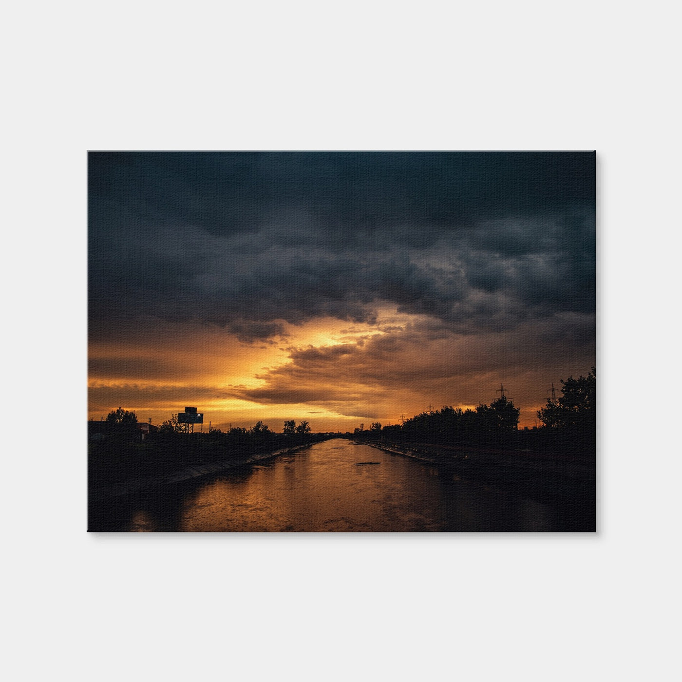 AUTO-MOCKUP WHITE | Bucharest Sunset 3 | 1 Piece | Gallery Wrap Canvas | group=4x3