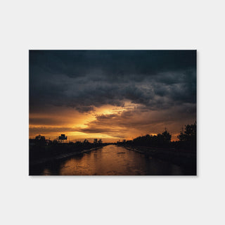 AUTO-MOCKUP WHITE | Bucharest Sunset 3 | 1 Piece | Gallery Wrap Canvas | group=4x3