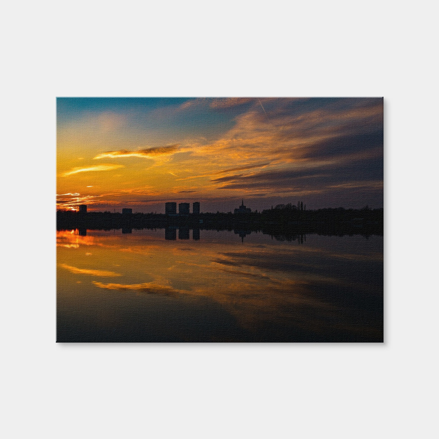 AUTO-MOCKUP WHITE | Bucharest Sunset 4 | 1 Piece | Gallery Wrap Canvas | group=4x3