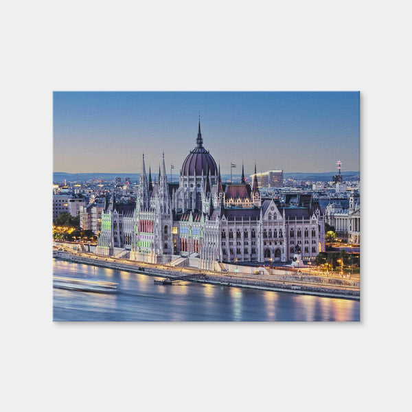 Budapest Sunset Wall Art — Canvas Wrap Format preview
