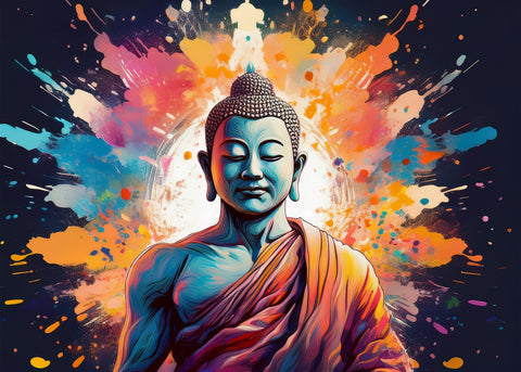 Buddha Color Splash Wall Art
