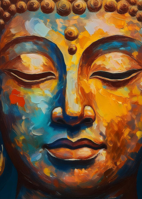 Buddha Face Painting Wall Art