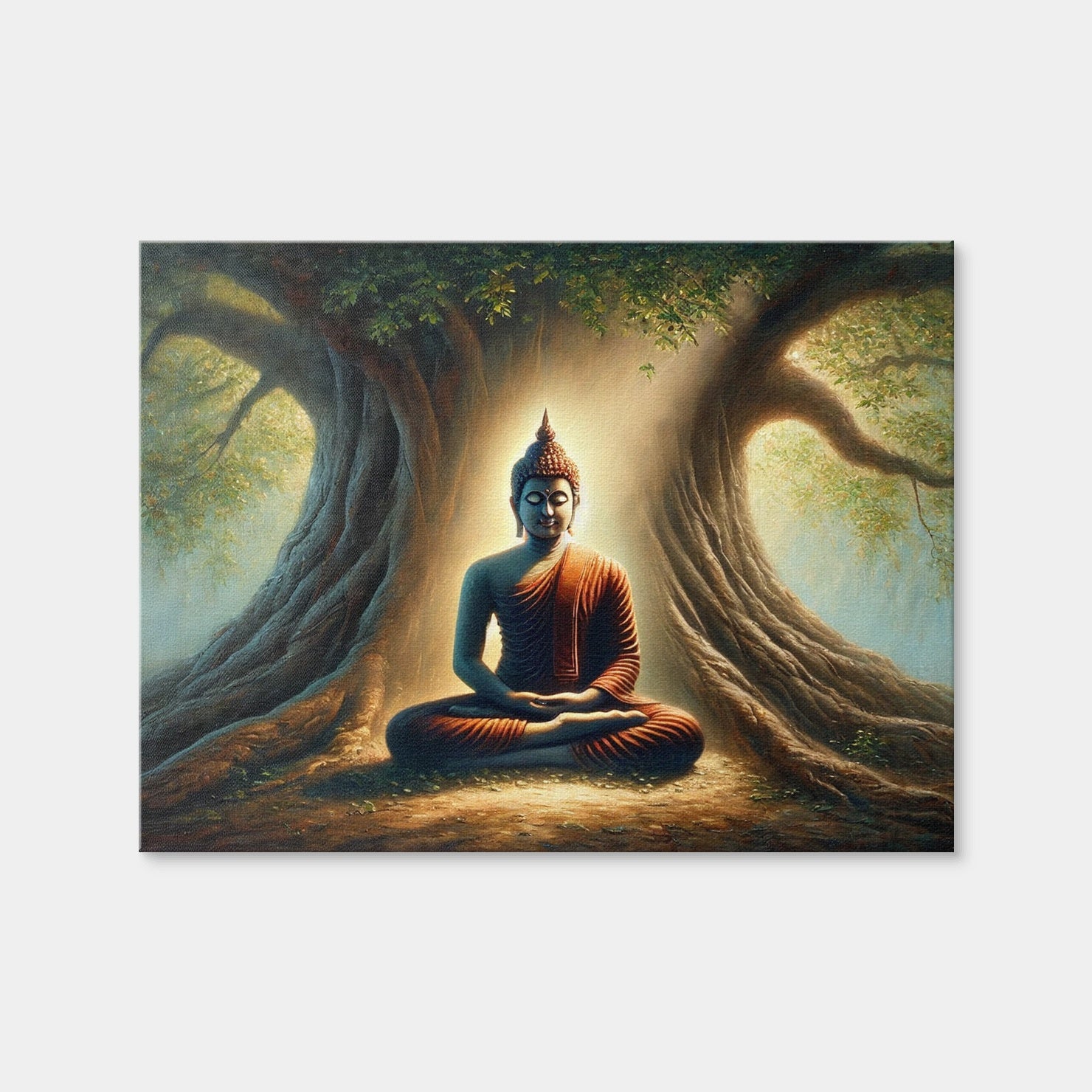AUTO-MOCKUP WHITE | Buddha Meditating | 1 Piece | Gallery Wrap Canvas | group=4x3
