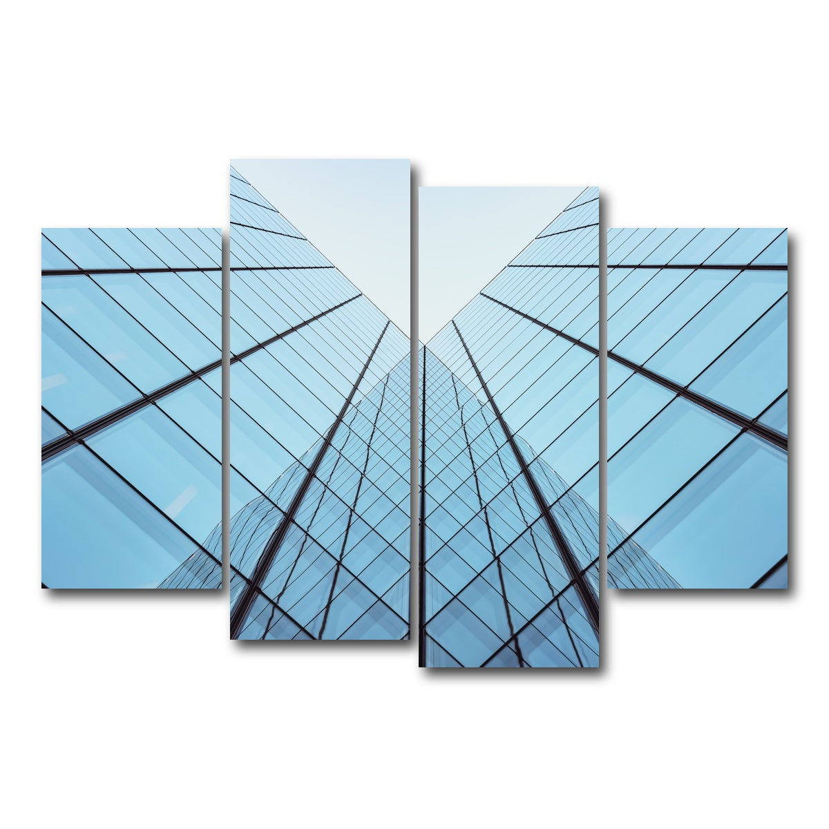 AUTO-MOCKUP WHITE | Building Corner | 4 Piece | Gallery Wrap Canvas | group=4_short