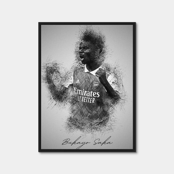 Bukayo Saka Wall Art — Framed Canvas Format preview