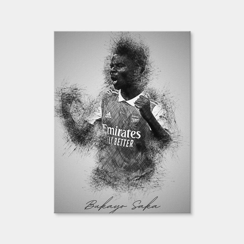 AUTO-MOCKUP WHITE | Bukayo Saka | 1 Piece | Gallery Wrap Canvas | group=3x4