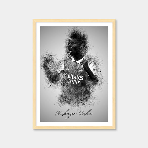 Bukayo Saka Wall Art — Framed Print Format preview