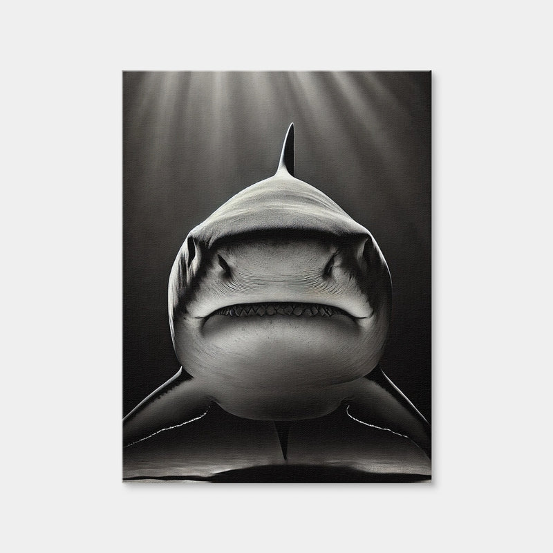 AUTO-MOCKUP WHITE | Bull Shark Head On | 1 Piece | Gallery Wrap Canvas | group=3x4
