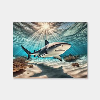 AUTO-MOCKUP WHITE | Bull Shark in Tropical Waters | 1 Piece | Gallery Wrap Canvas | group=4x3
