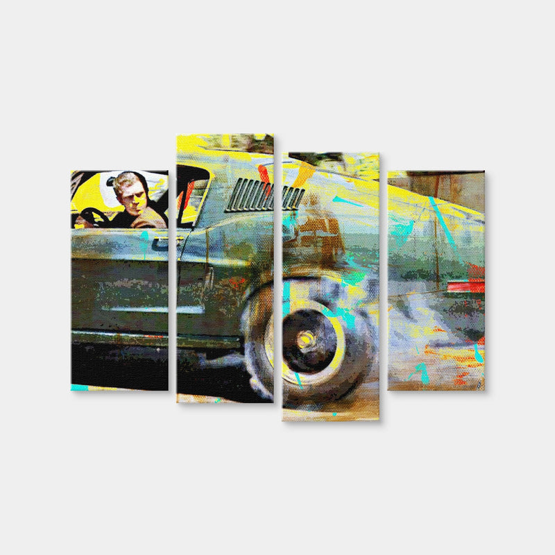AUTO-MOCKUP WHITE | Bullitt Burnout | 4 Piece | Gallery Wrap Canvas | group=4_normal