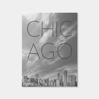 AUTO-MOCKUP WHITE | Chicago Skyline Text | 1 Piece | Gallery Wrap Canvas | group=3x4
