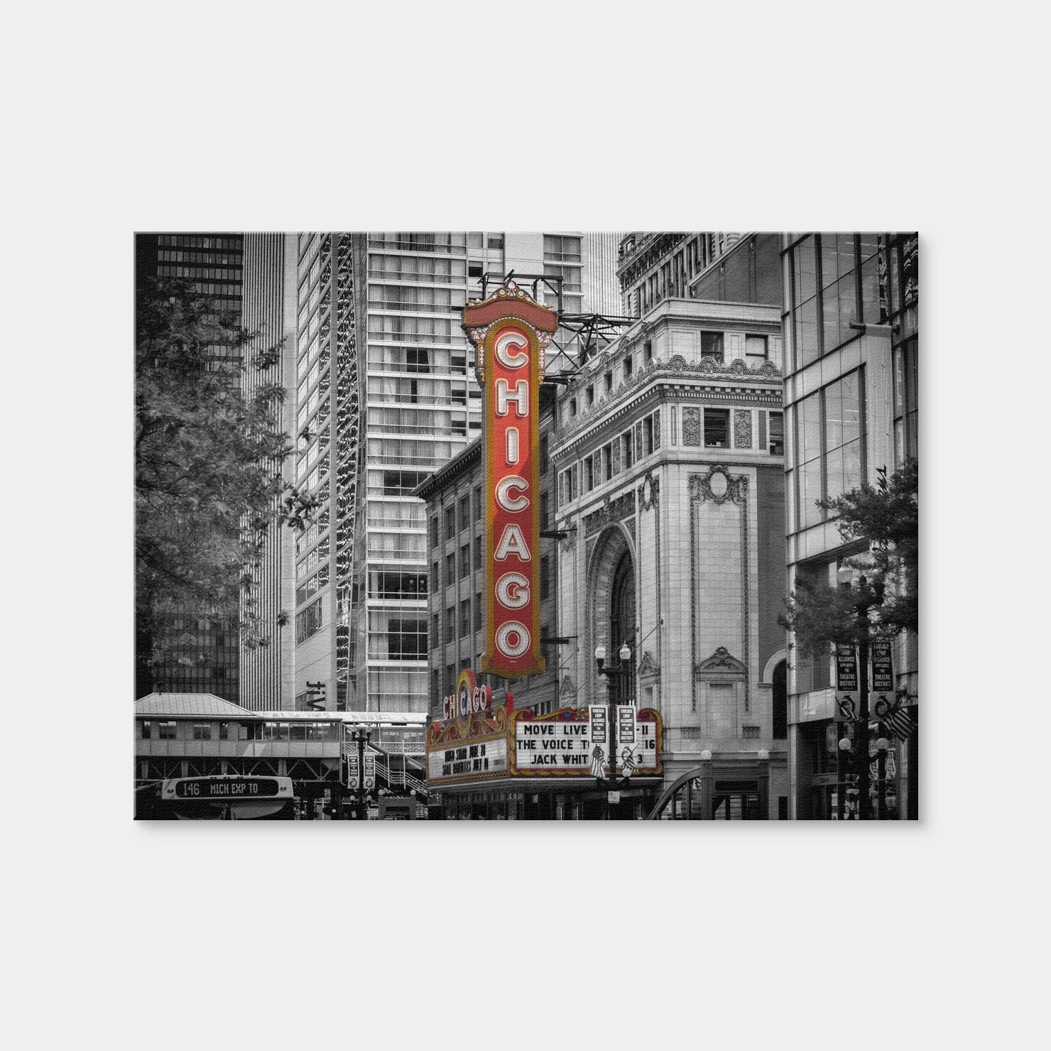 AUTO-MOCKUP WHITE | CHICAGO State Street | 1 Piece | Gallery Wrap Canvas | group=4x3