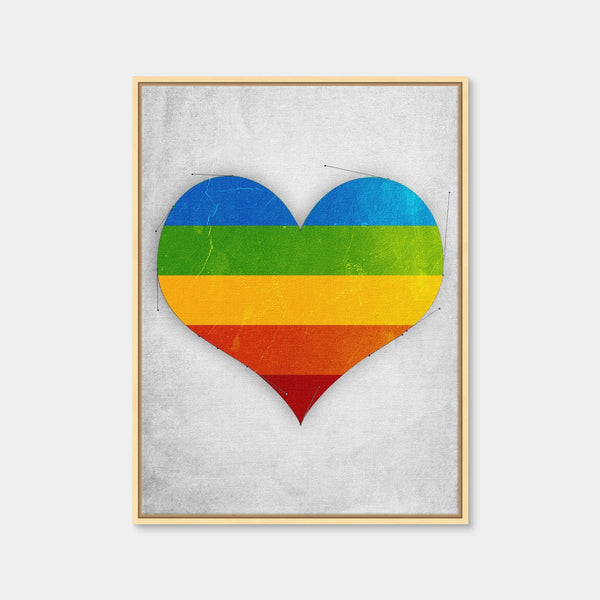 CMYK Heart Wall Art — Framed Canvas Format preview
