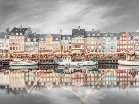 COPENHAGEN VINTAGE Nyhavn Idyllic Evening Impression Wall Art