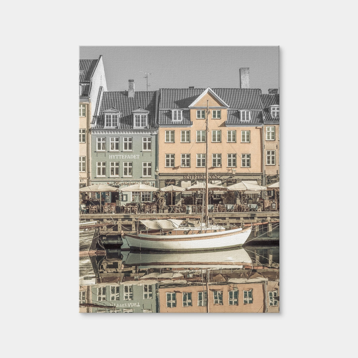 AUTO-MOCKUP WHITE | COPENHAGEN VINTAGE Quiet Nyhavn | 1 Piece | Gallery Wrap Canvas | group=3x4