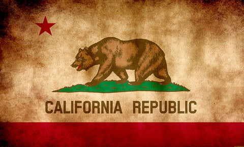California State Flag Grunge Wall Art