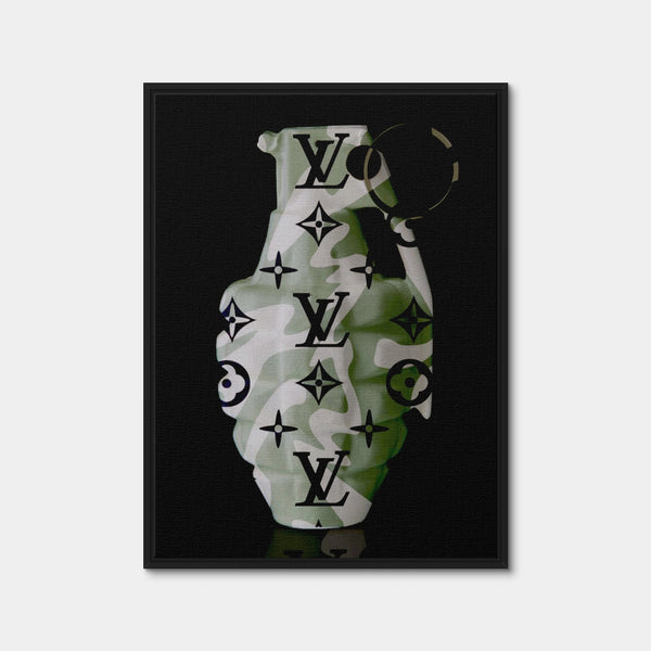 Camo LV Grenade Wall Art — Framed Canvas Format preview