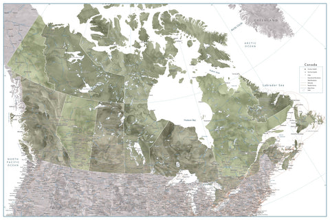 Canada Map 2 Wall Art