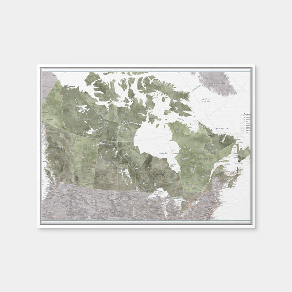 Canada Map 2 Wall Art — Framed Canvas Format preview