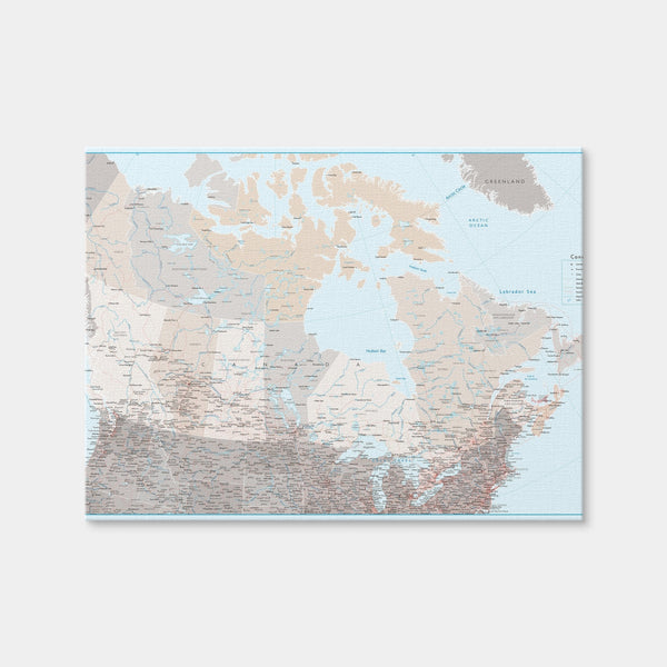 Canada Map Wall Art — Canvas Wrap Format preview
